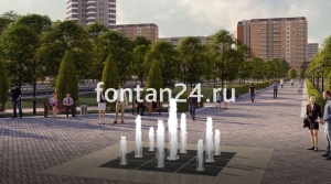 Пешеходный фонтанный комплект "Куб" 3x3 м Пешеходный фонтанный комплект "Куб" 3x3 м