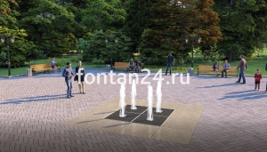 Пешеходный фонтанный комплект "Кубик-Рубик малый" 2x2 м Пешеходный фонтанный комплект "Кубик-Рубик малый" 2x2 м